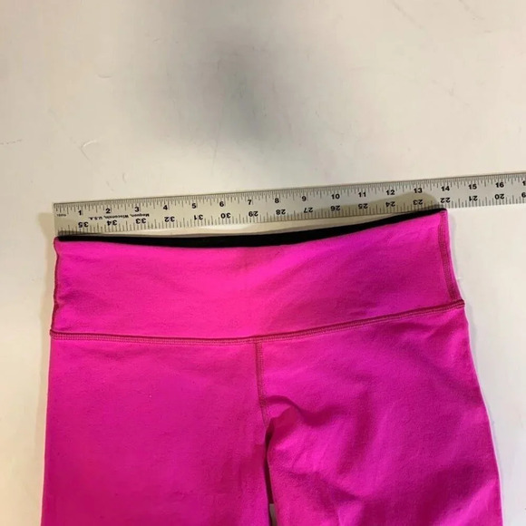 Lululemon Wunder Under High-Rise Crop 18" Pink Mesh Active Yoga Crop Size 8 - Picture 8 of 11